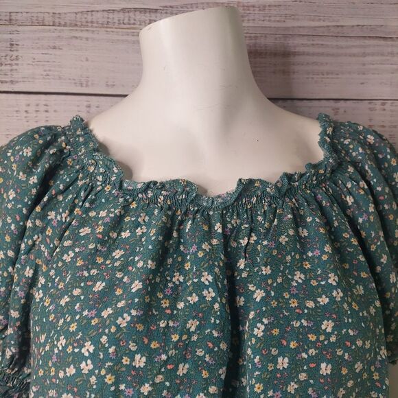 Woman's American Eagle Backless Tie-Back Floral Cropped Top sz Large - Picture 4 of 12